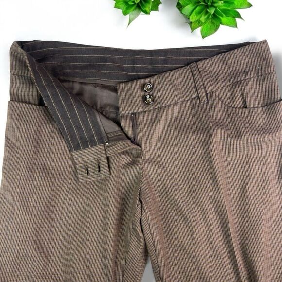 🆕 Mariagrazia Panizzi Plaid Wide Leg Flare Pants Made in Italy - Picture 9 of 11